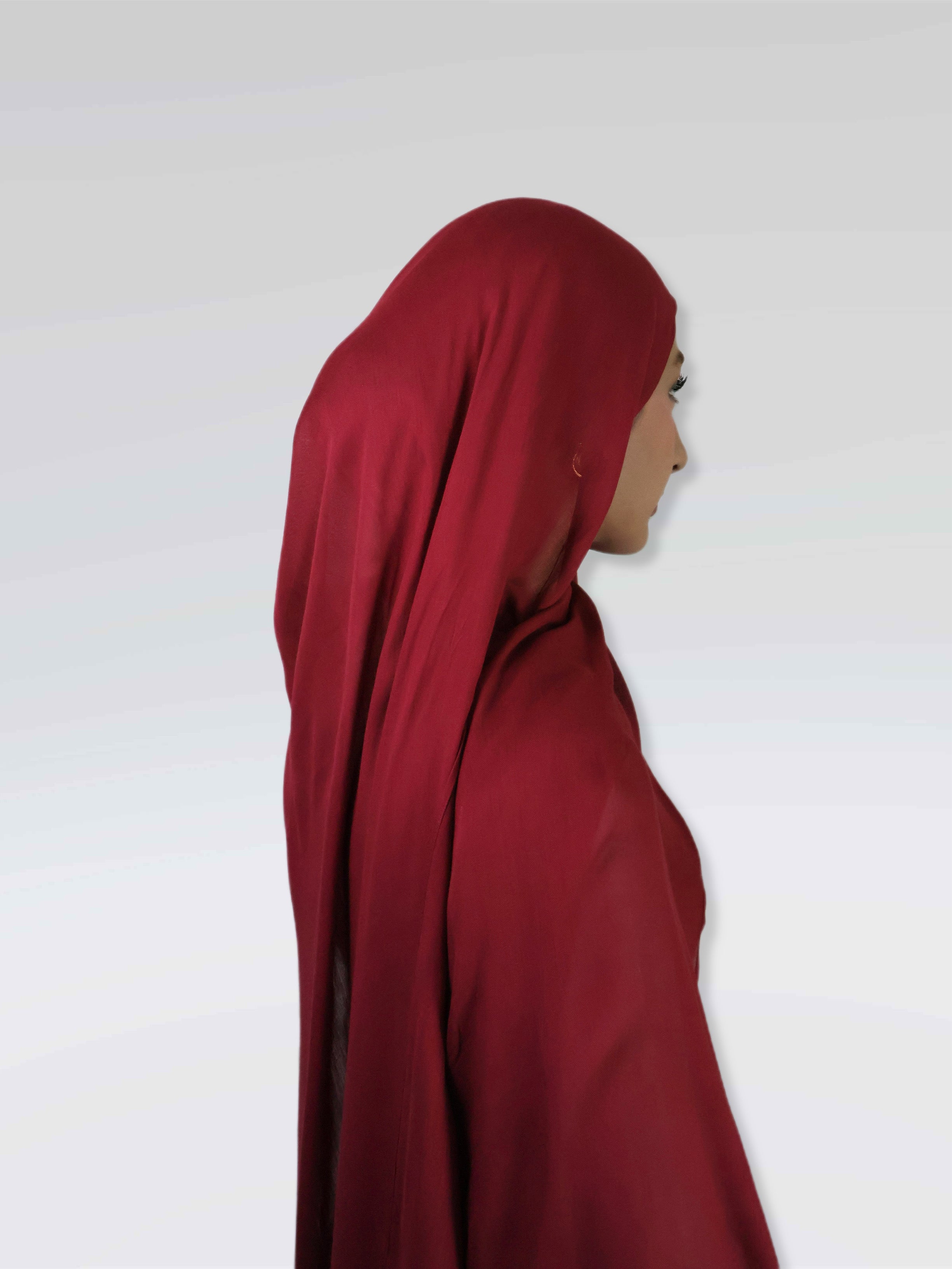 Dark Cherry Modal Hijab and Undercap Set