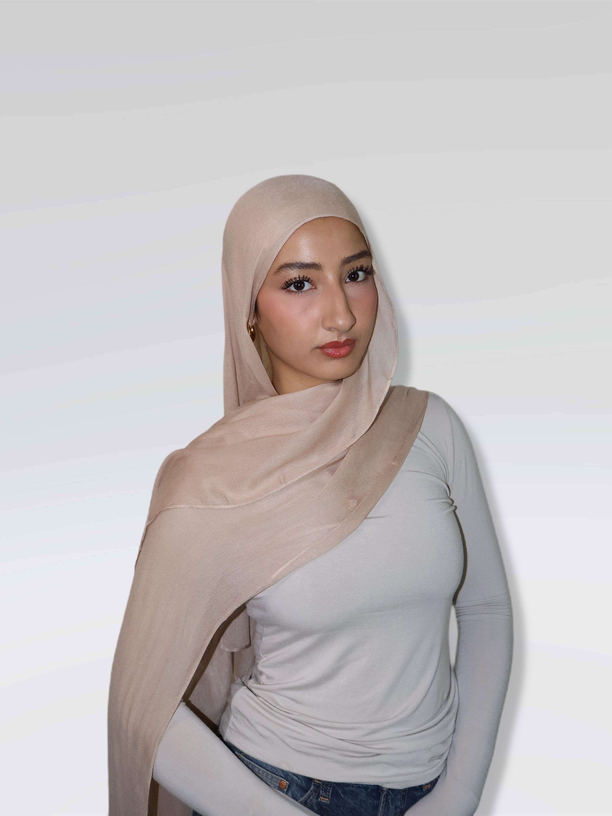 Almond Modal Hijab & Undercap Set
