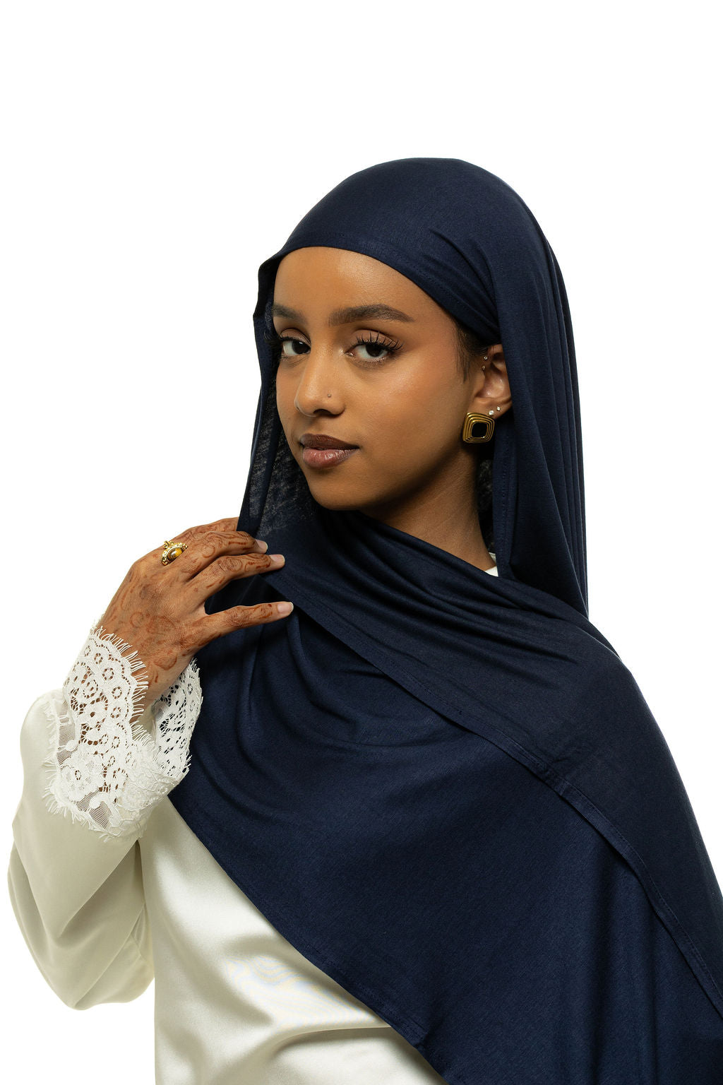 Navy Jersey Hijab & Undercap Set