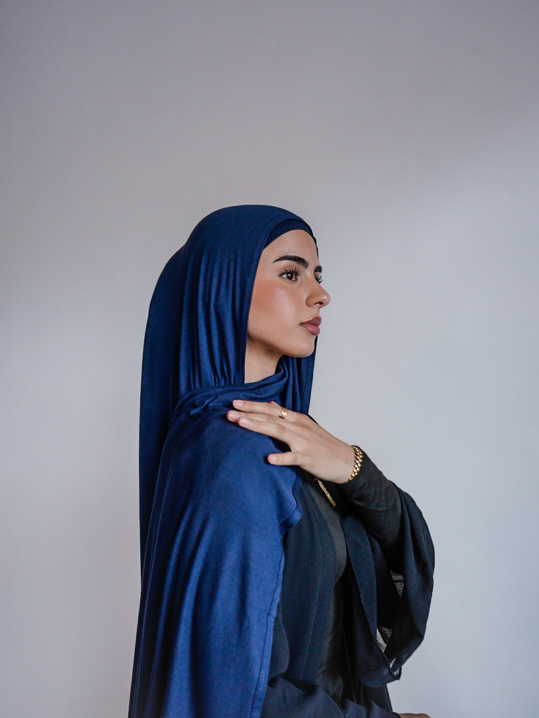 Navy Jersey Hijab & Undercap Set