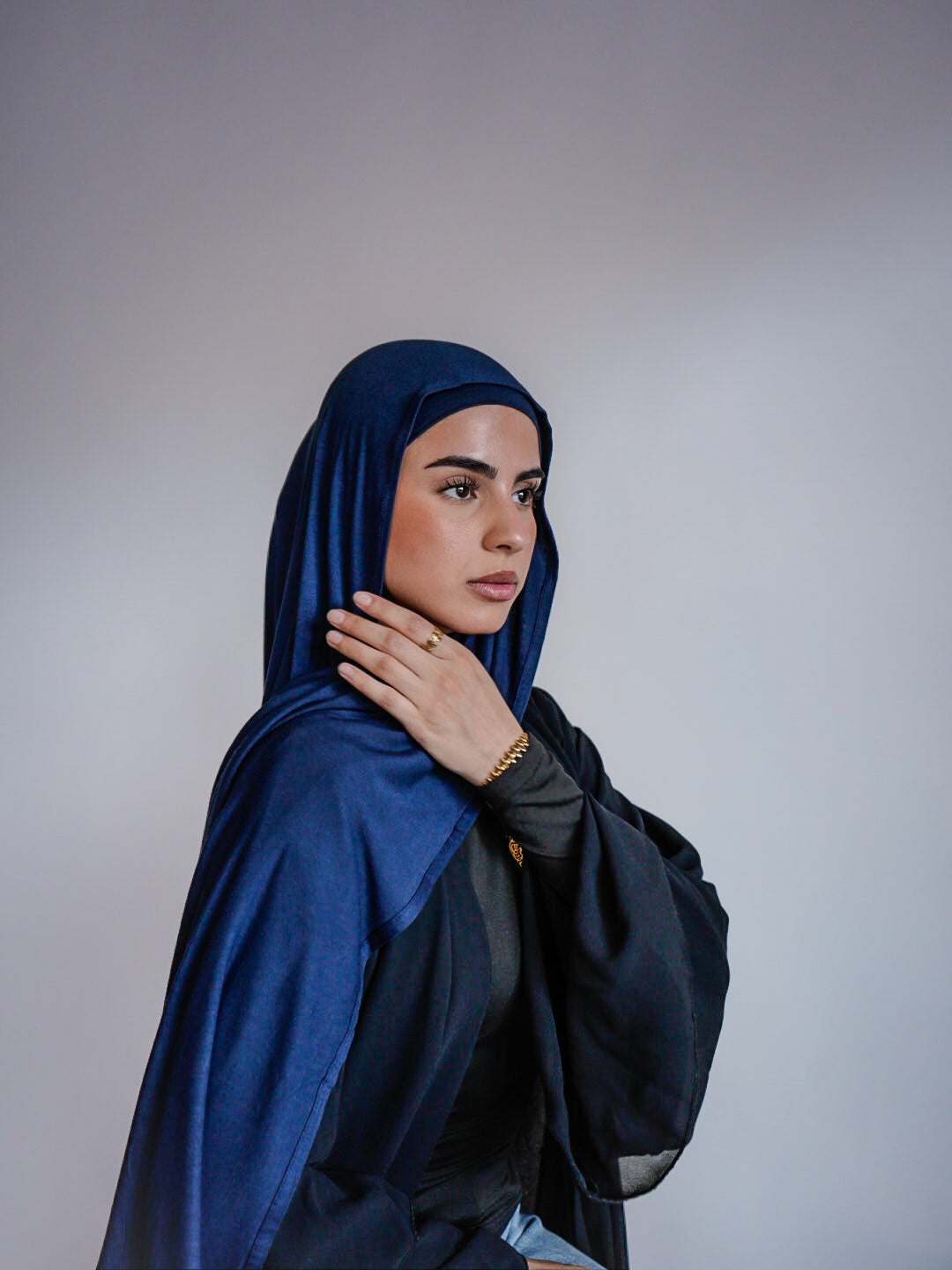 Navy Jersey Hijab & Undercap Set