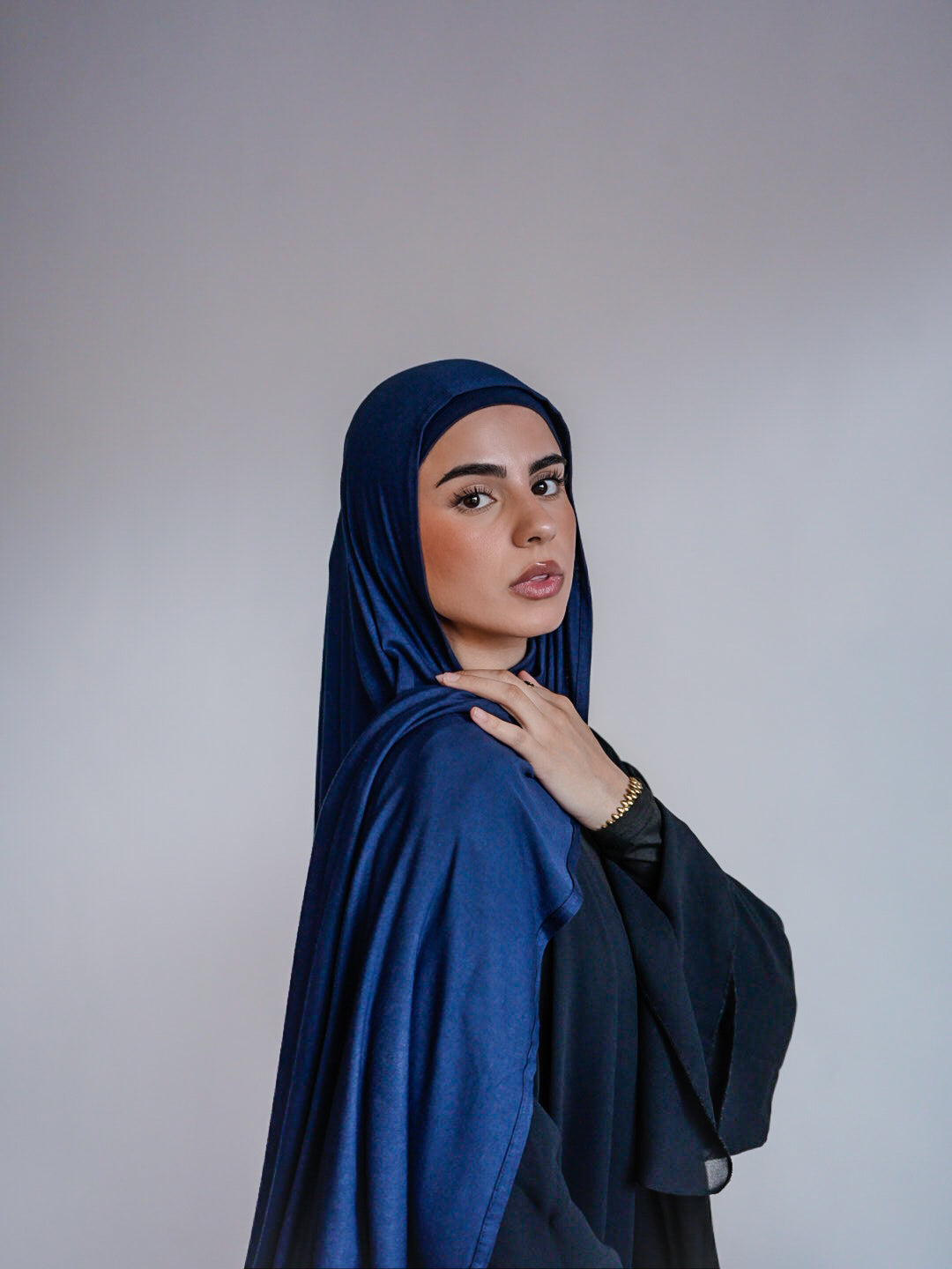 Navy Jersey Hijab & Undercap Set