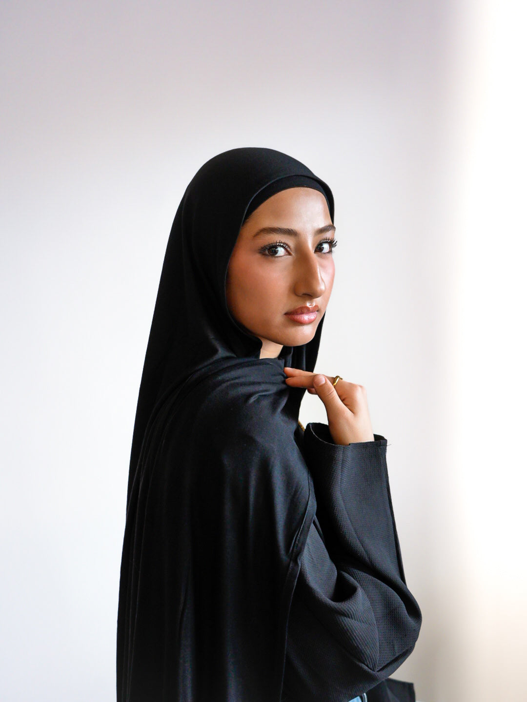 Black Jersey Hijab & Undercap Set