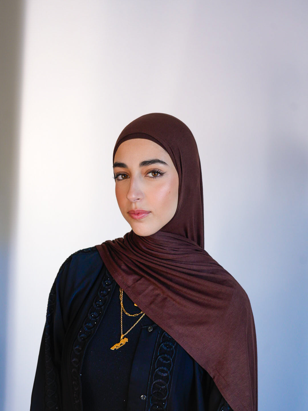 Chocolate Jersey Hijab & Undercap Set