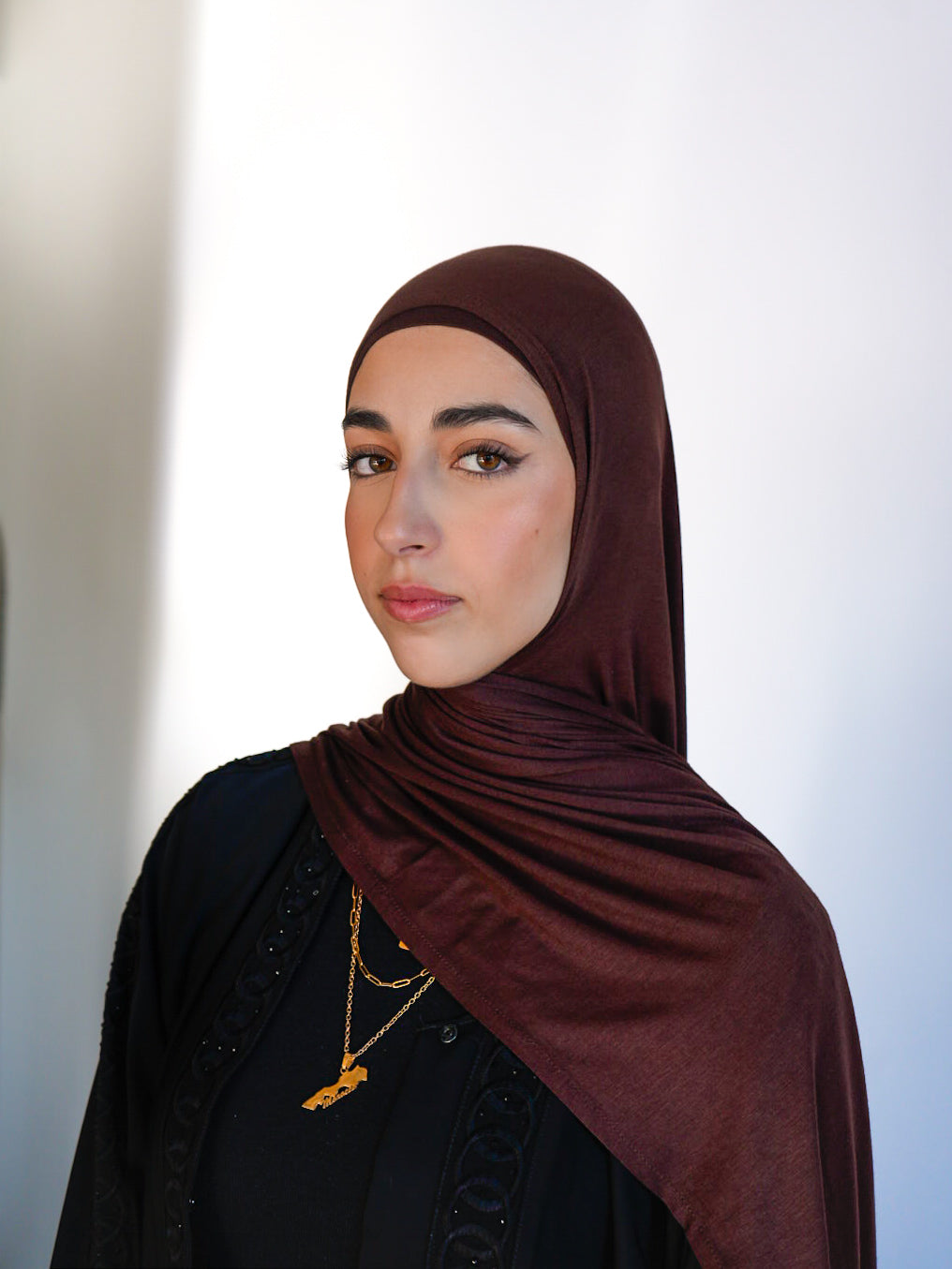 Chocolate Jersey Hijab & Undercap Set