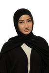 Black Modal Hijab & Undercap Set