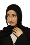 Black Modal Hijab & Undercap Set