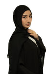 Black Modal Hijab & Undercap Set