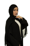 Black Modal Hijab & Undercap Set