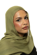 Olive Modal Hijab & Undercap Set