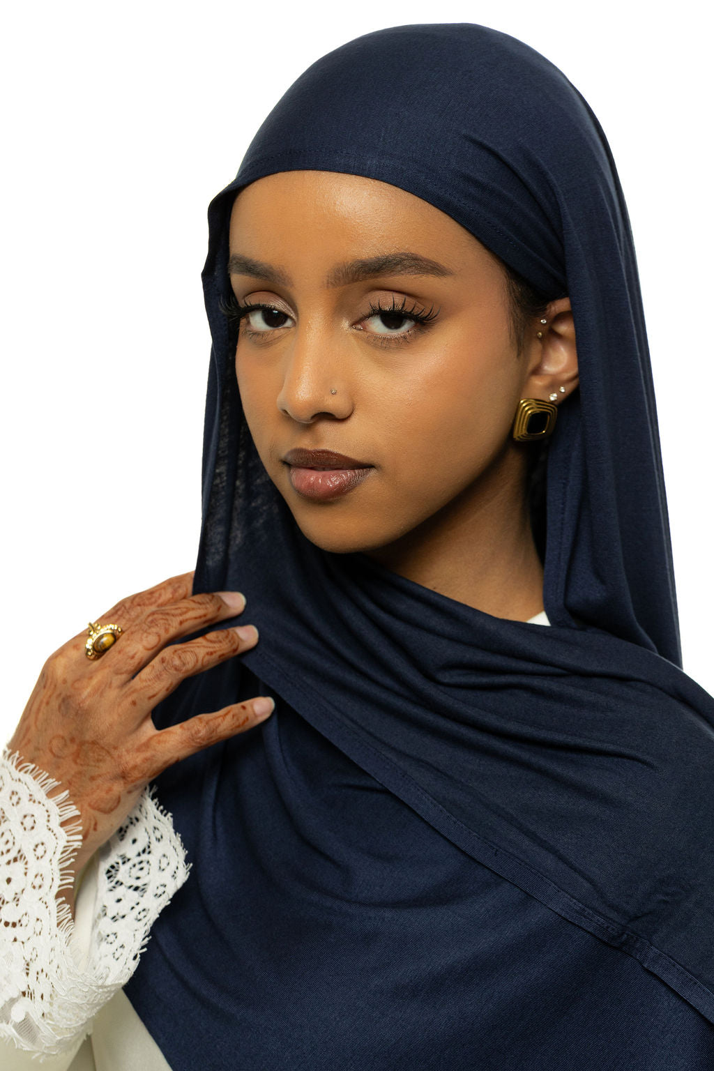 Navy Jersey Hijab & Undercap Set
