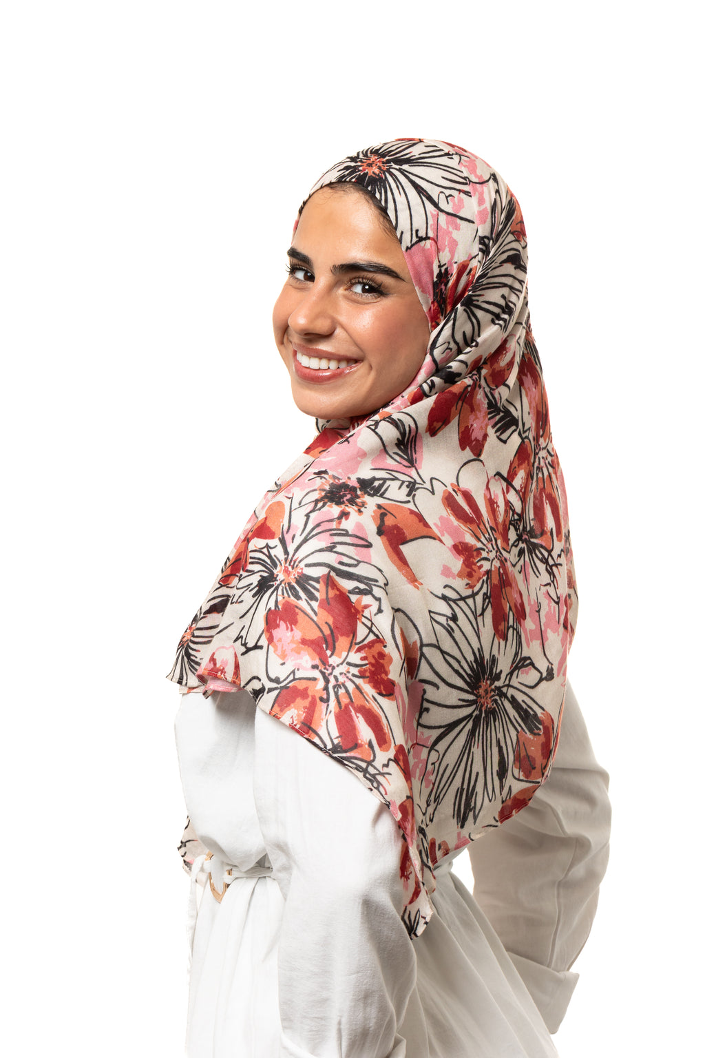Blush Blossom Modal Hijab