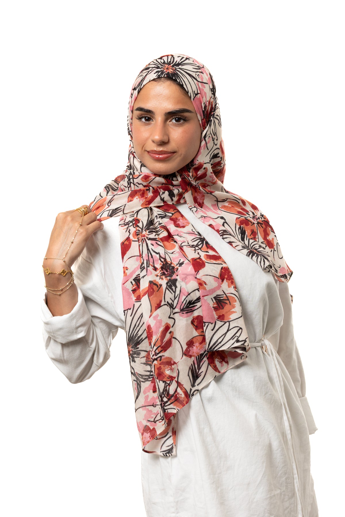 Blush Blossom Modal Hijab