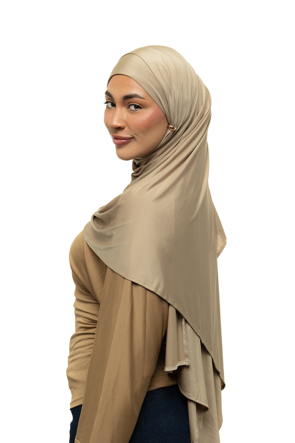 Almond Liquid Jersey Hijab