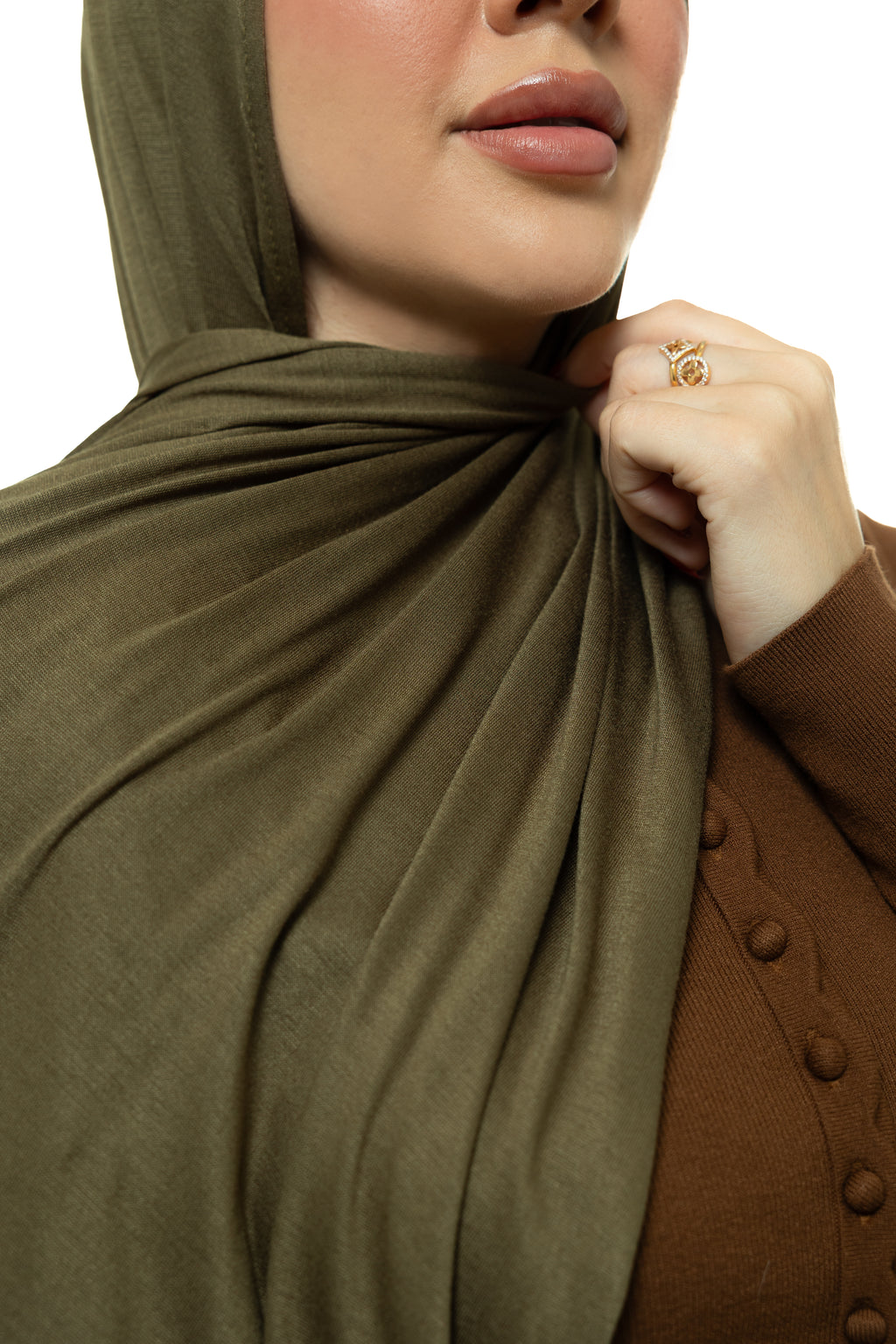 Olive Jersey Hijab & Undercap set
