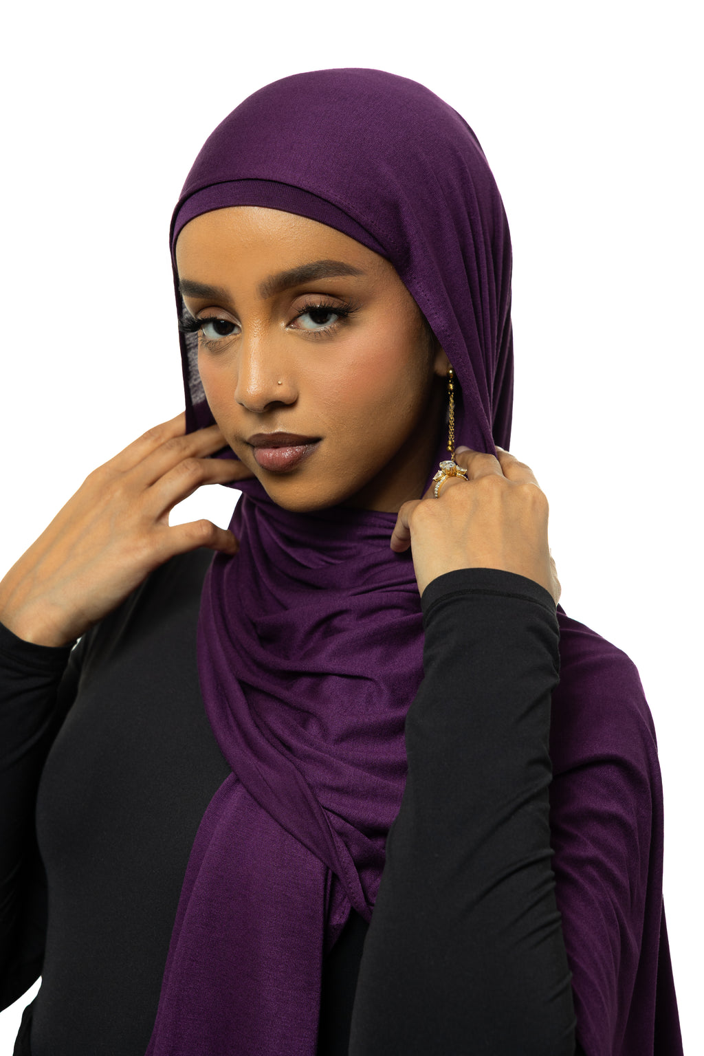 Plum Jersey Hijab & Undercap set