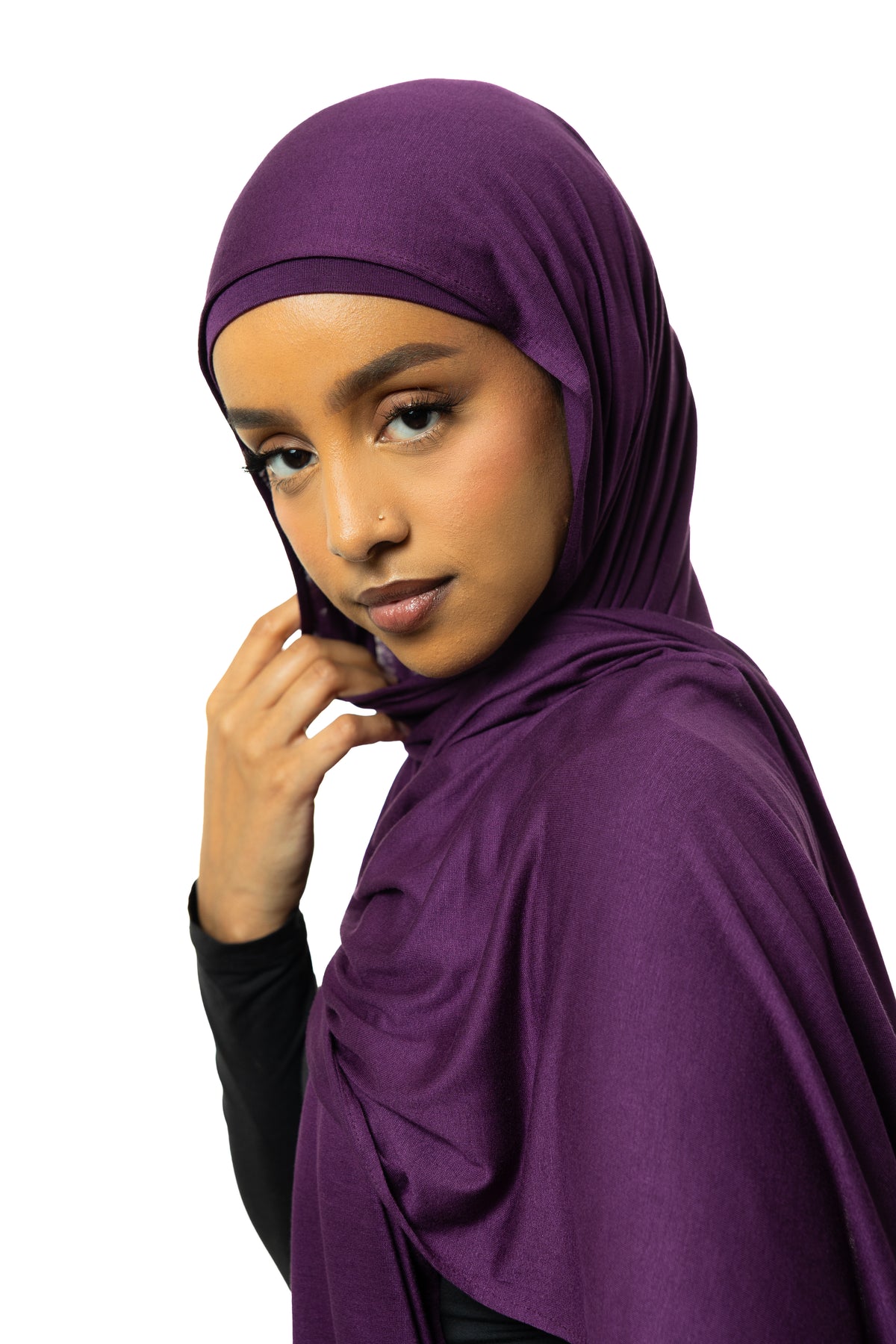 Plum Jersey Hijab & Undercap set