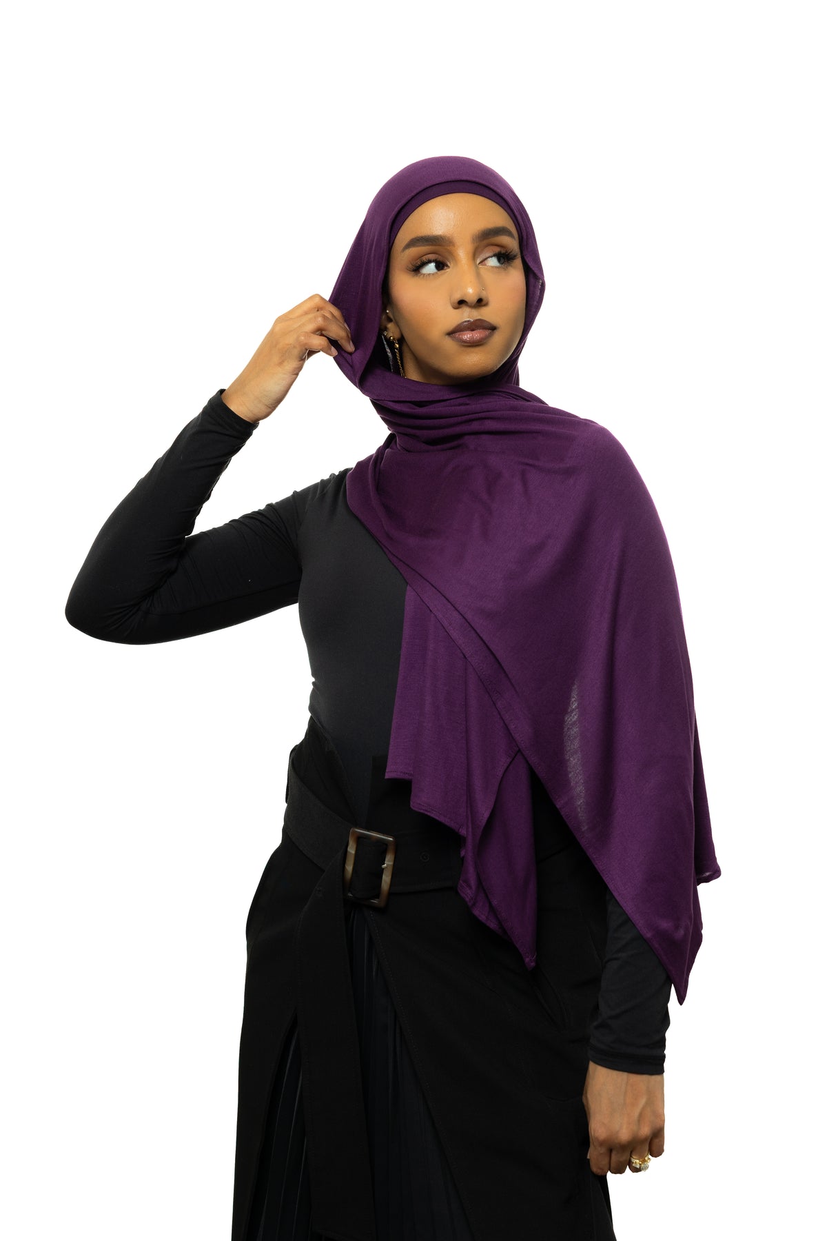 Plum Jersey Hijab & Undercap set