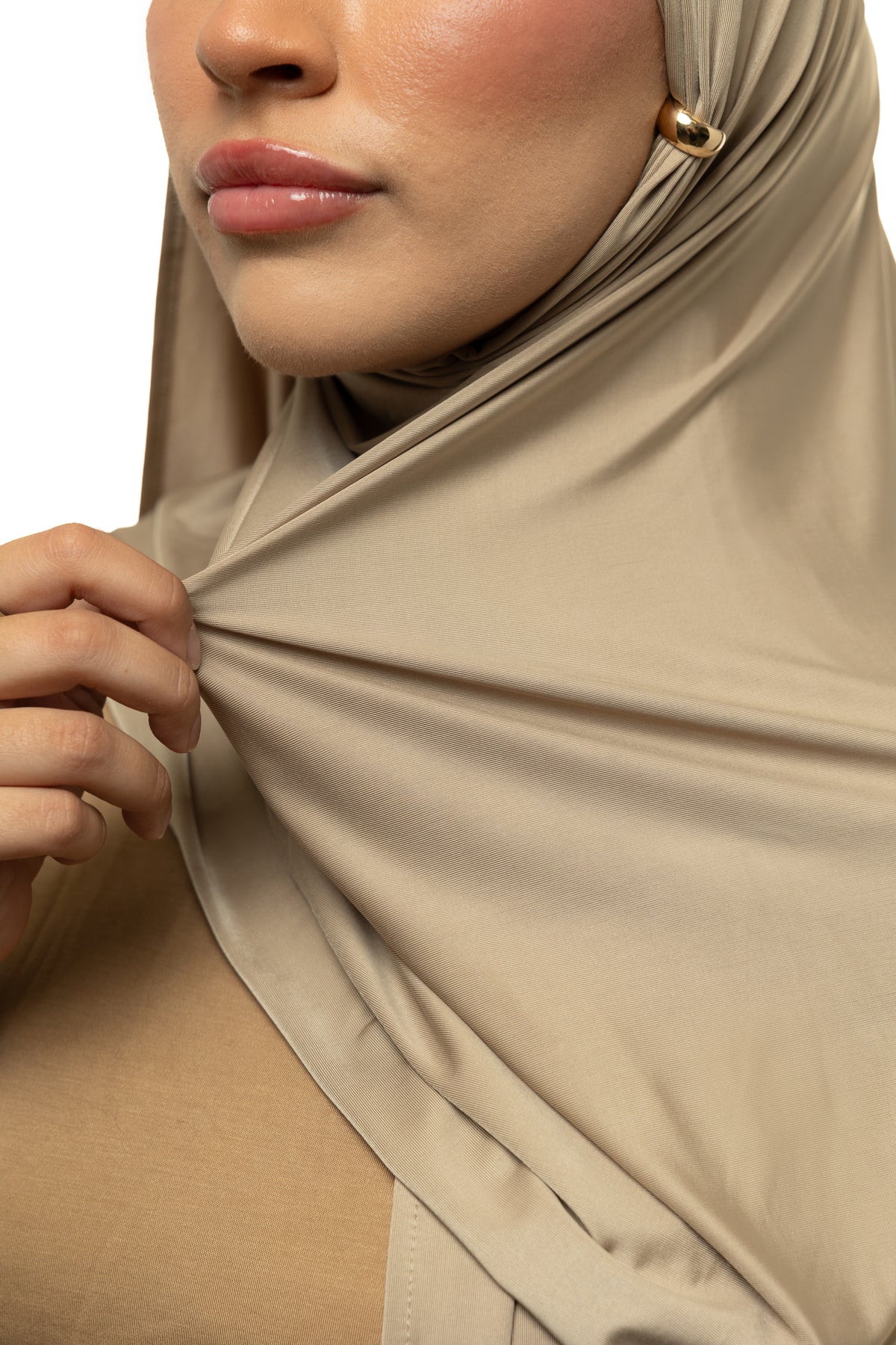 Almond Liquid Jersey Hijab