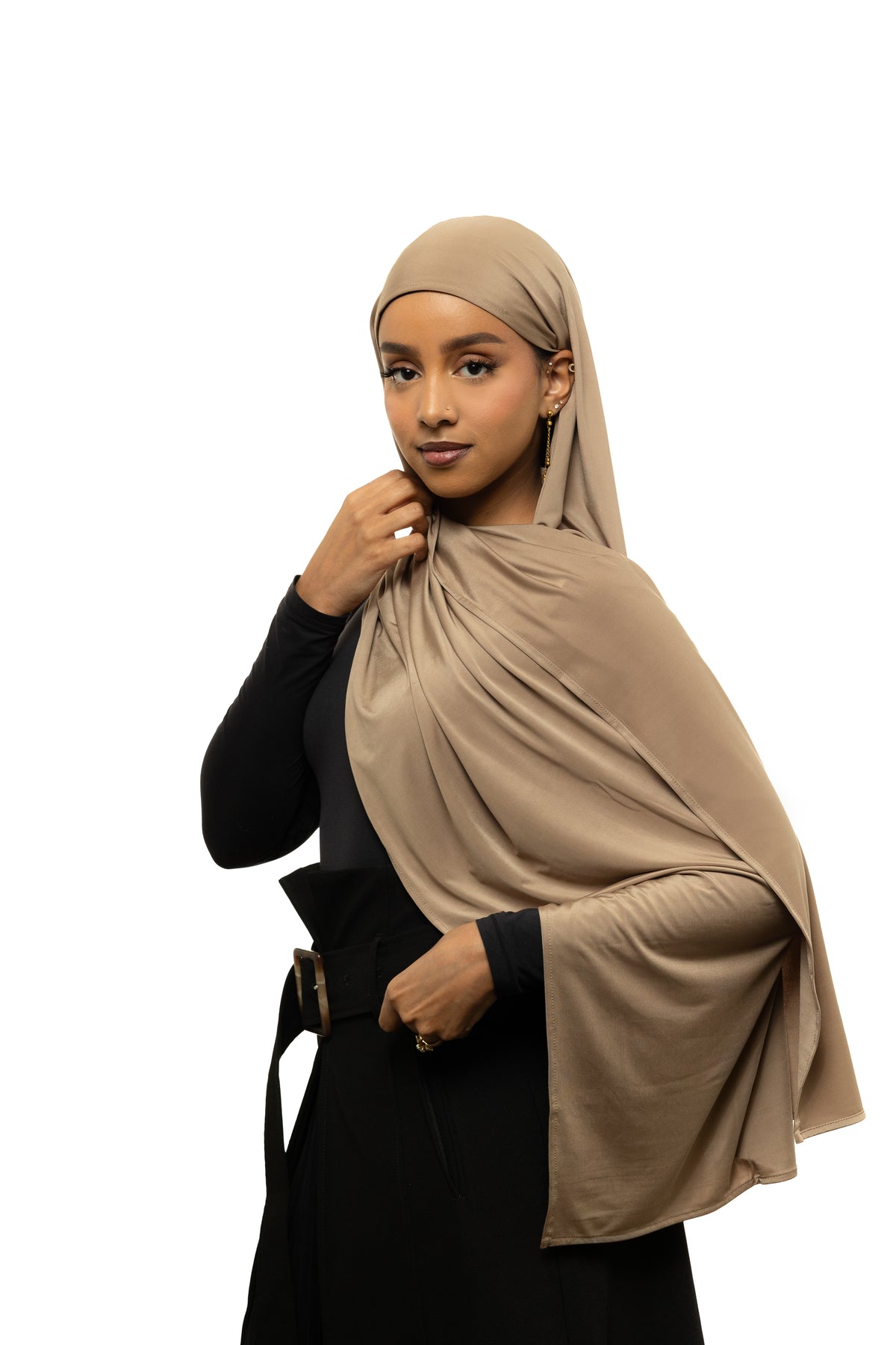 Taupe Liquid Jersey Hijab