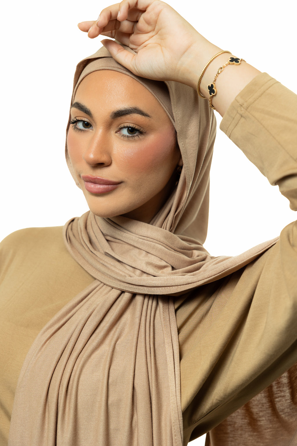 Warm Sand Jersey Hijab & Undercap set