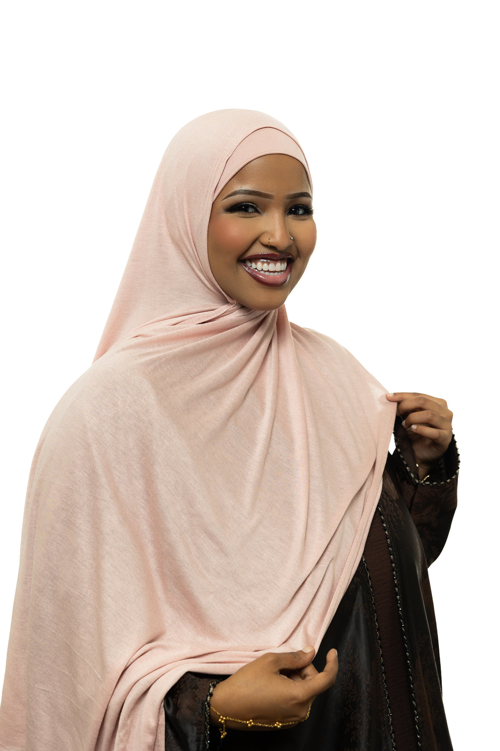 Misty Rose Jersey Hijab & Undercap set