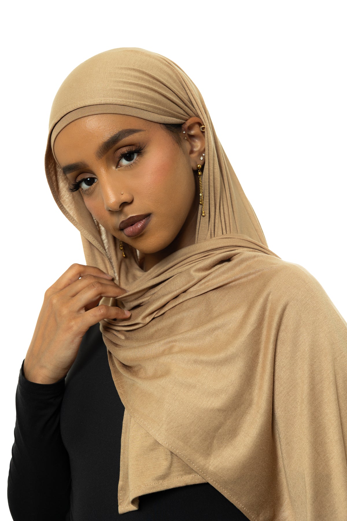 Tan Jersey Hijab & Undercap Set