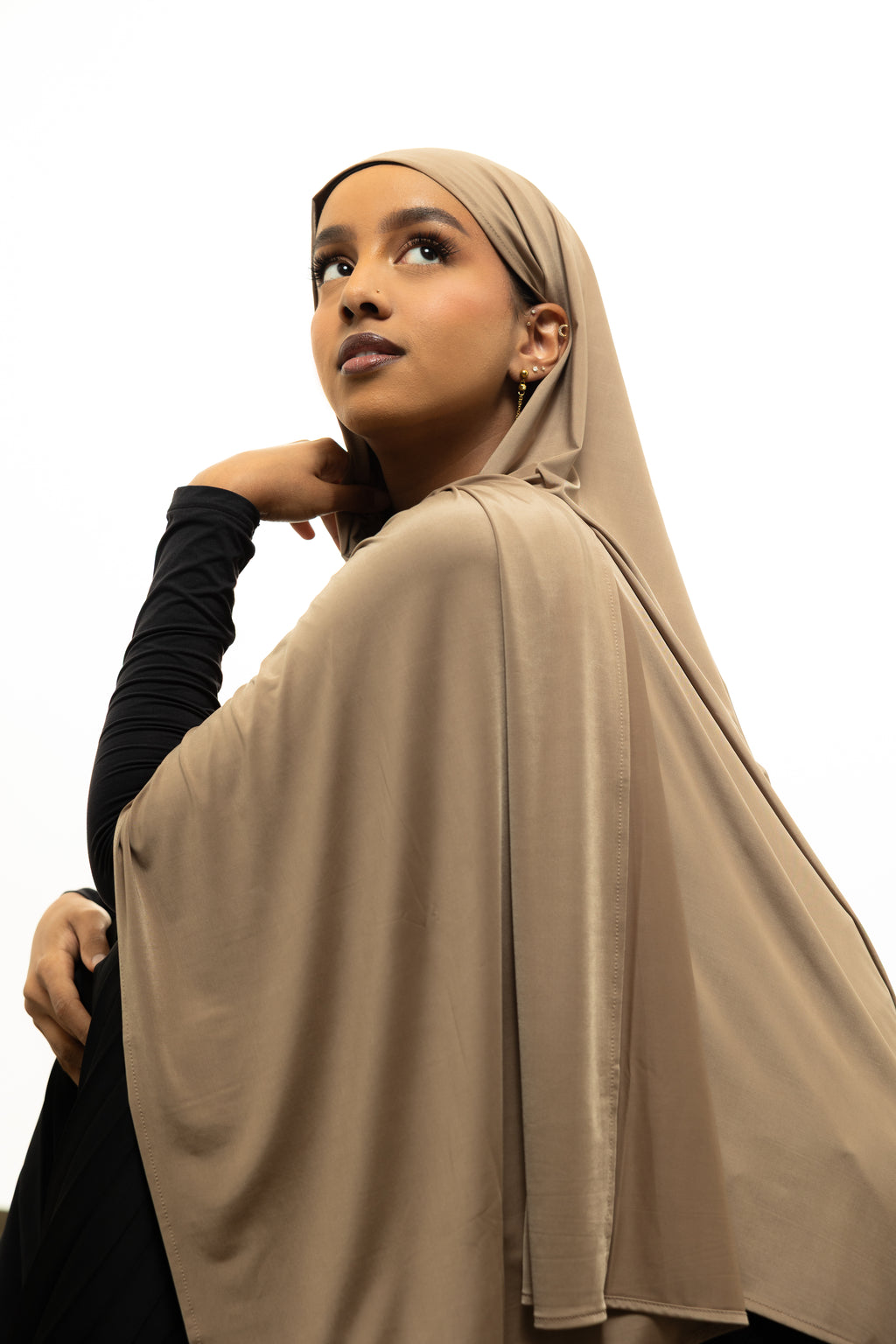 Taupe Liquid Jersey Hijab