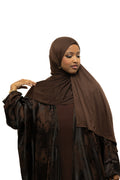 Dark Brown Liquid Jersey Hijab