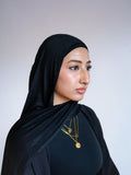 Black Jersey Hijab & Undercap Set