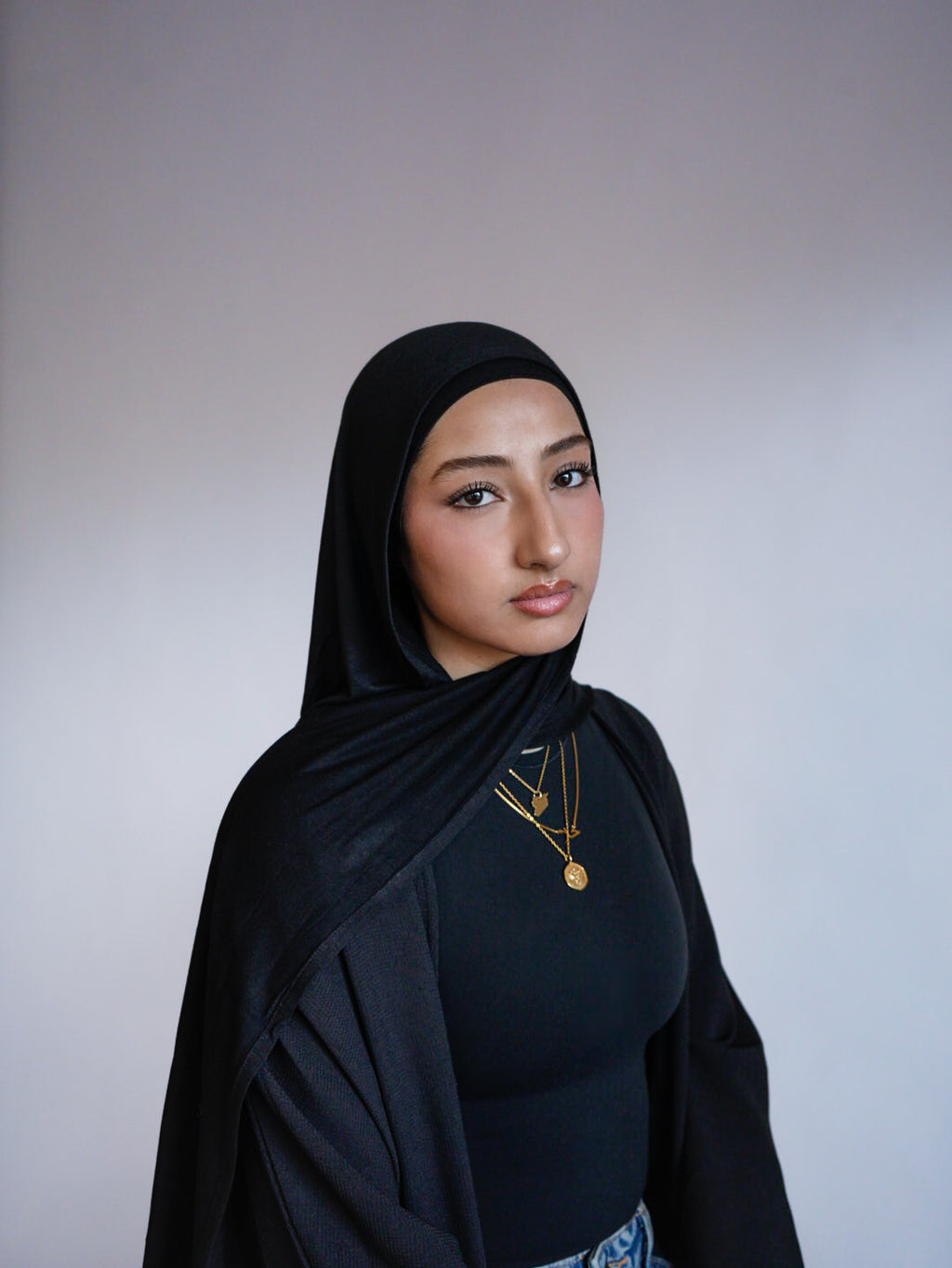 Black Jersey Hijab & Undercap Set