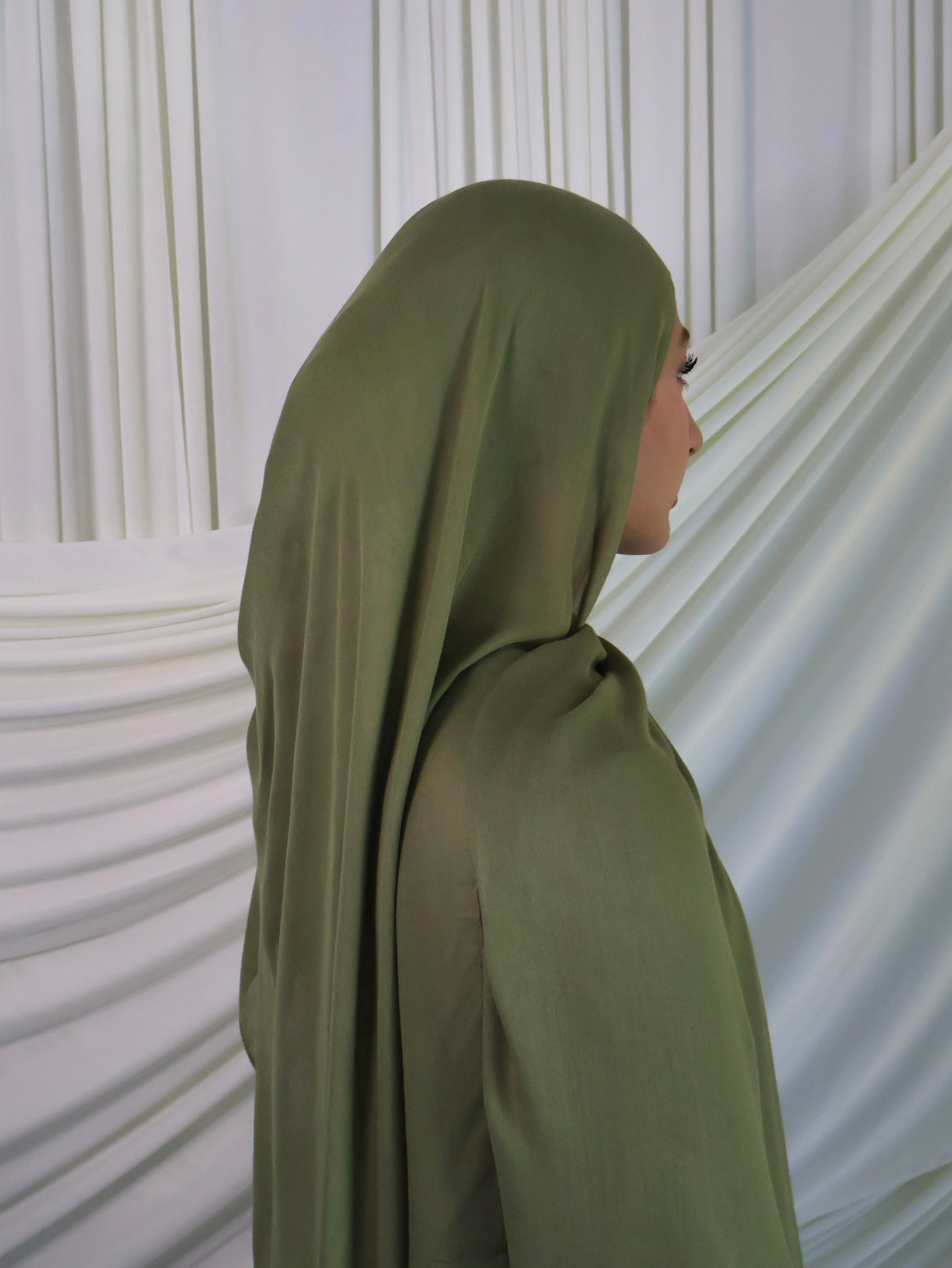 Olive Modal Hijab & Undercap Set