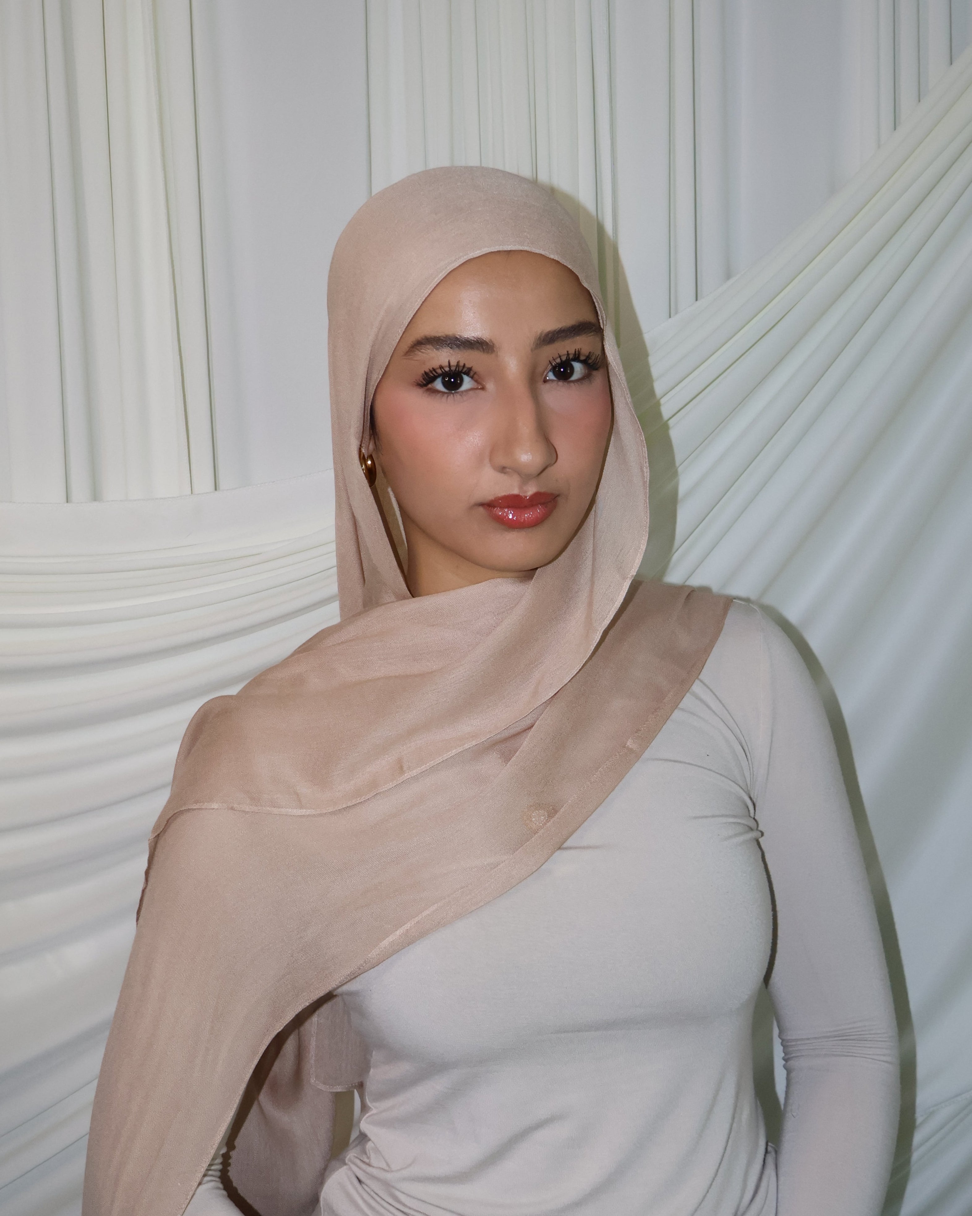 Almond Modal Hijab & Undercap Set